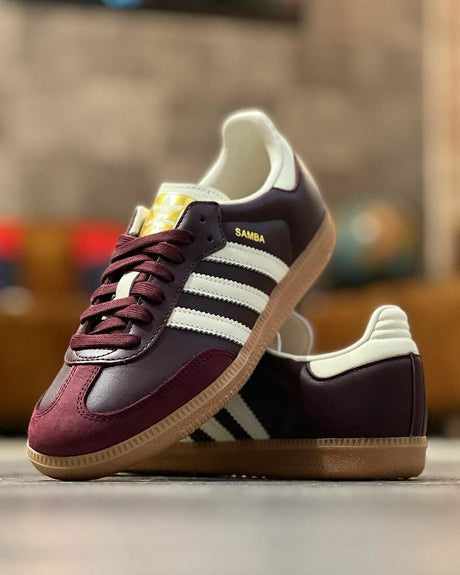 Adidas Samba OG Maroon Gold Metallic