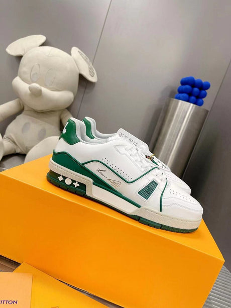 Louis Vuitton Trainer #54 Signature White Green