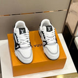 LOUIS VUITTON TRAINER SNEAKER LOW LV WHITE/BLACK