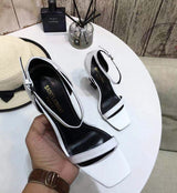 Saint Laurent Opyum Sandal White Black