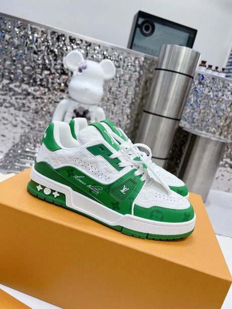 Louis Vuitton Trainer #54 Signature Green White