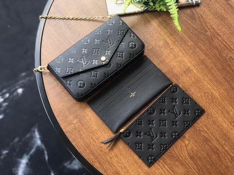 Louis Vuitton Felicie Pochette Monogram Empreinte Black