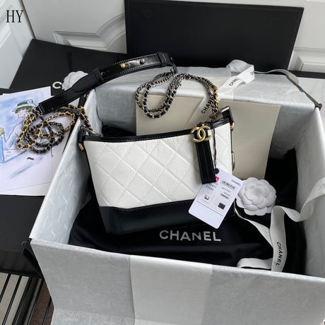 Chanel Gabrielle Hobo Bag Small Black/White