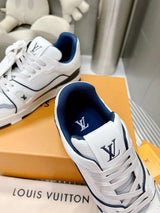 Louis Vuitton Trainer #54 Signature White Marine