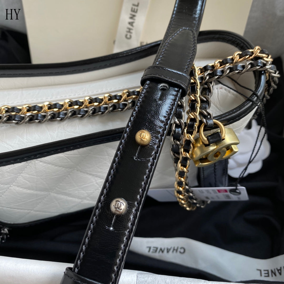 Chanel Gabrielle Hobo Bag Small Black/White