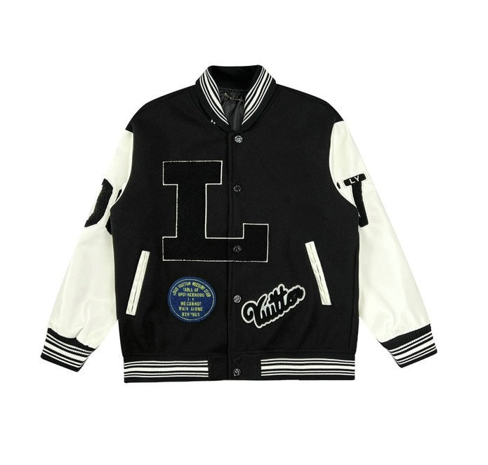 Jacket Varsity Louis Vuitton Black White