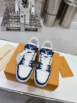 Louis Vuitton LV Trainer Monogram Denim White Blue