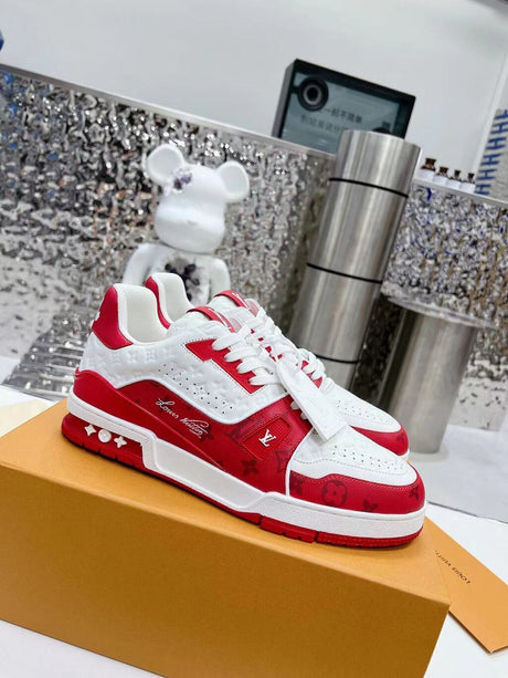 Louis Vuitton Trainer Signature #54 White/Red Monogram