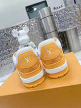 Louis Vuitton Trainer Yellow Monogram Denim White