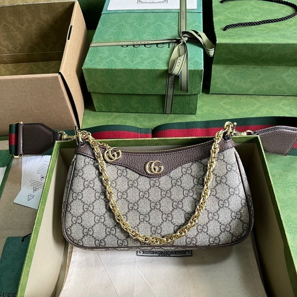 Gucci Ophidia GG Small Handbag Beige/Ebony