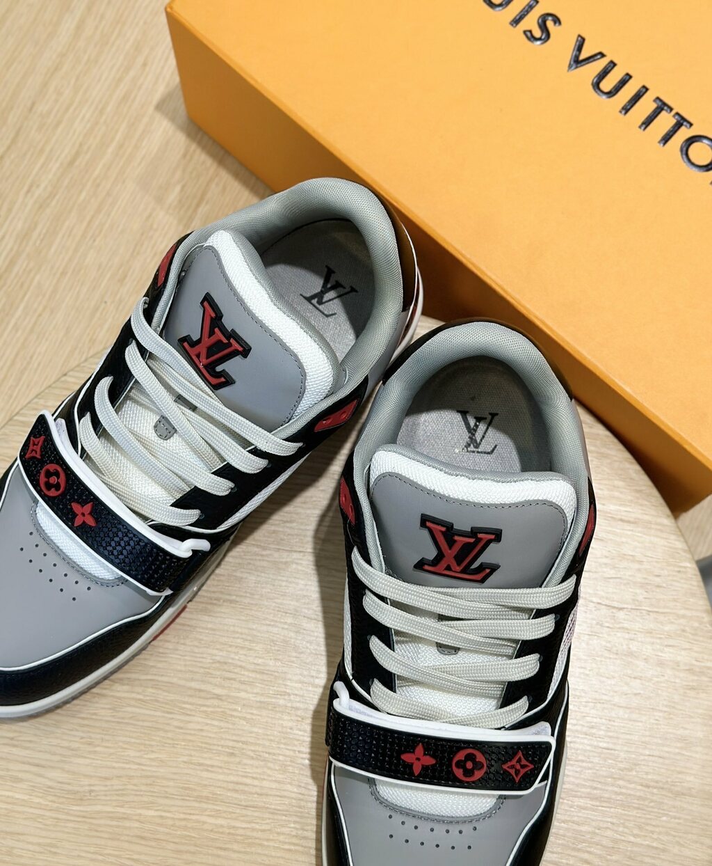 Louis Vuitton LV Trainer Red Grey Black