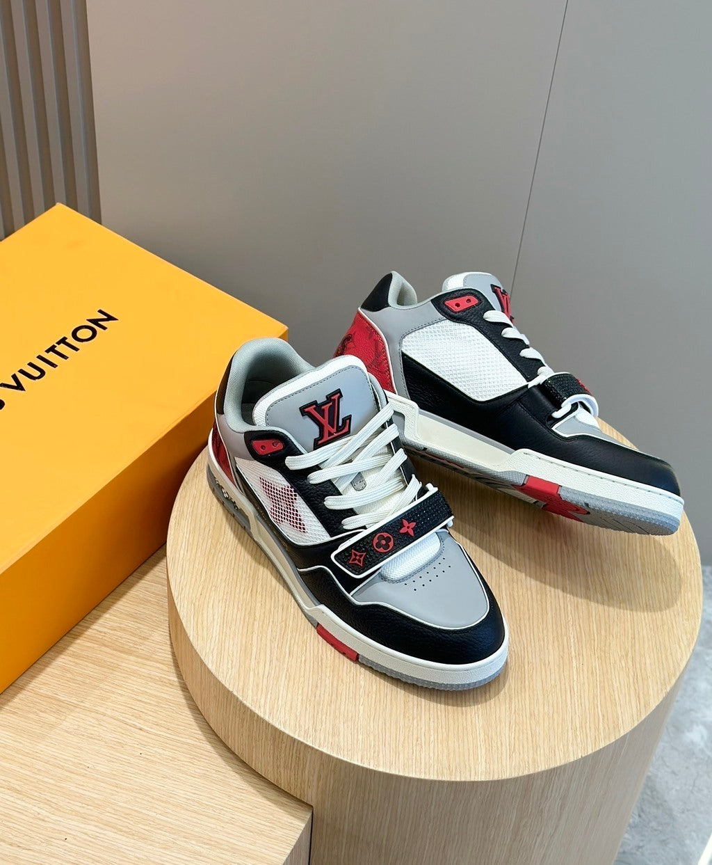 Louis Vuitton LV Trainer Red Grey Black