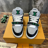 Louis Vuitton LV Trainer Monogram strap Black White Green