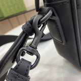 Gucci GG Rubber Effect Crossbody Bag Black