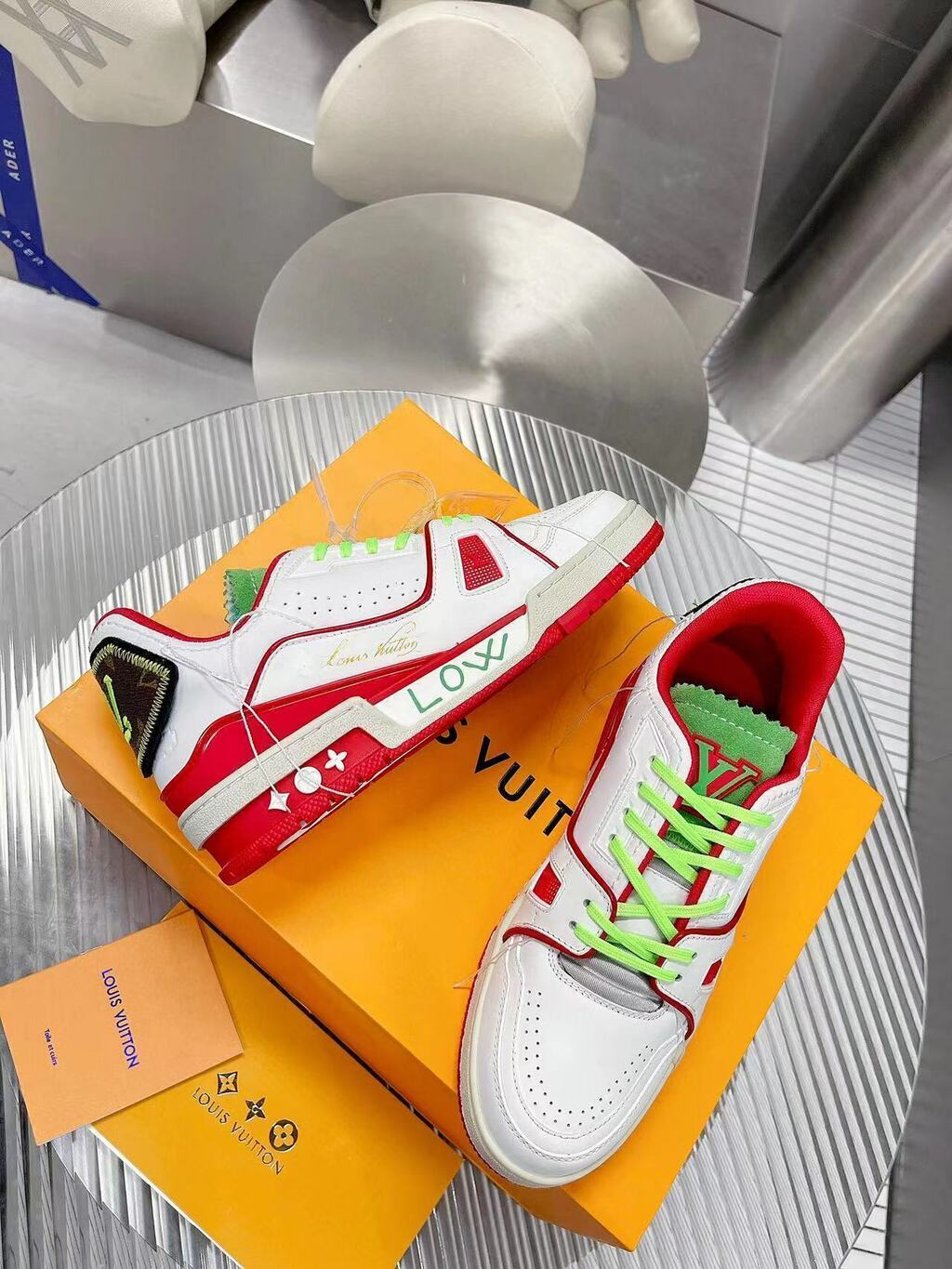 Louis Vuitton Trainer Neon Red