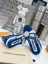 Louis Vuitton LV Trainer Monogram Denim White Blue