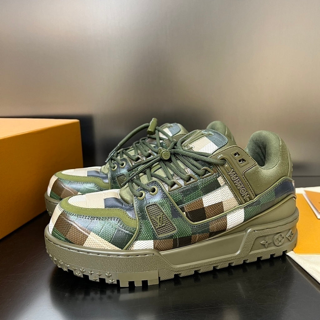 Louis Vuitton LV Trainer Maxi Sneaker Green Damoflage Damier