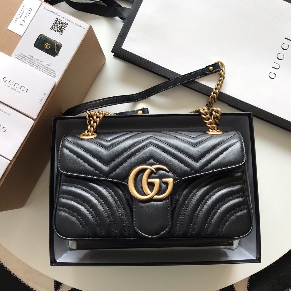 Gucci GG Marmont Small Matelasse Bag Black