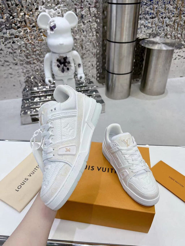 Louis Vuitton Trainer Denim White