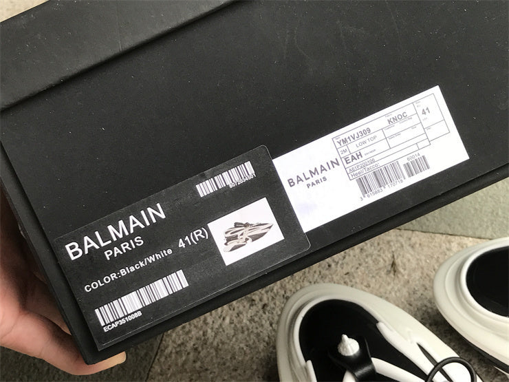 Balmain Unicorn Low-Top Black White