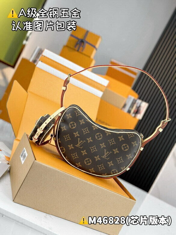 Bolsa Louis Vuitton Croissant MM Brown Monogram