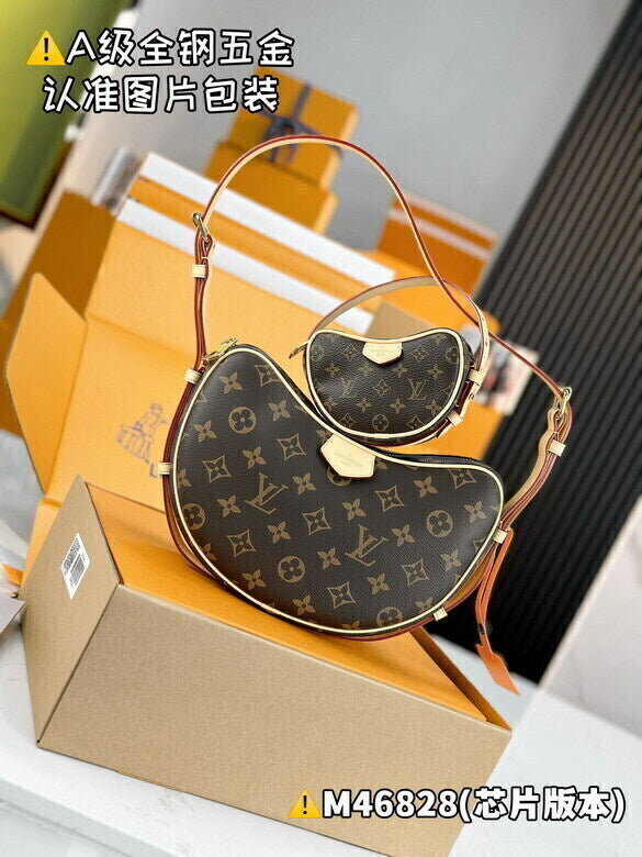 Bolsa Louis Vuitton Croissant MM Brown Monogram