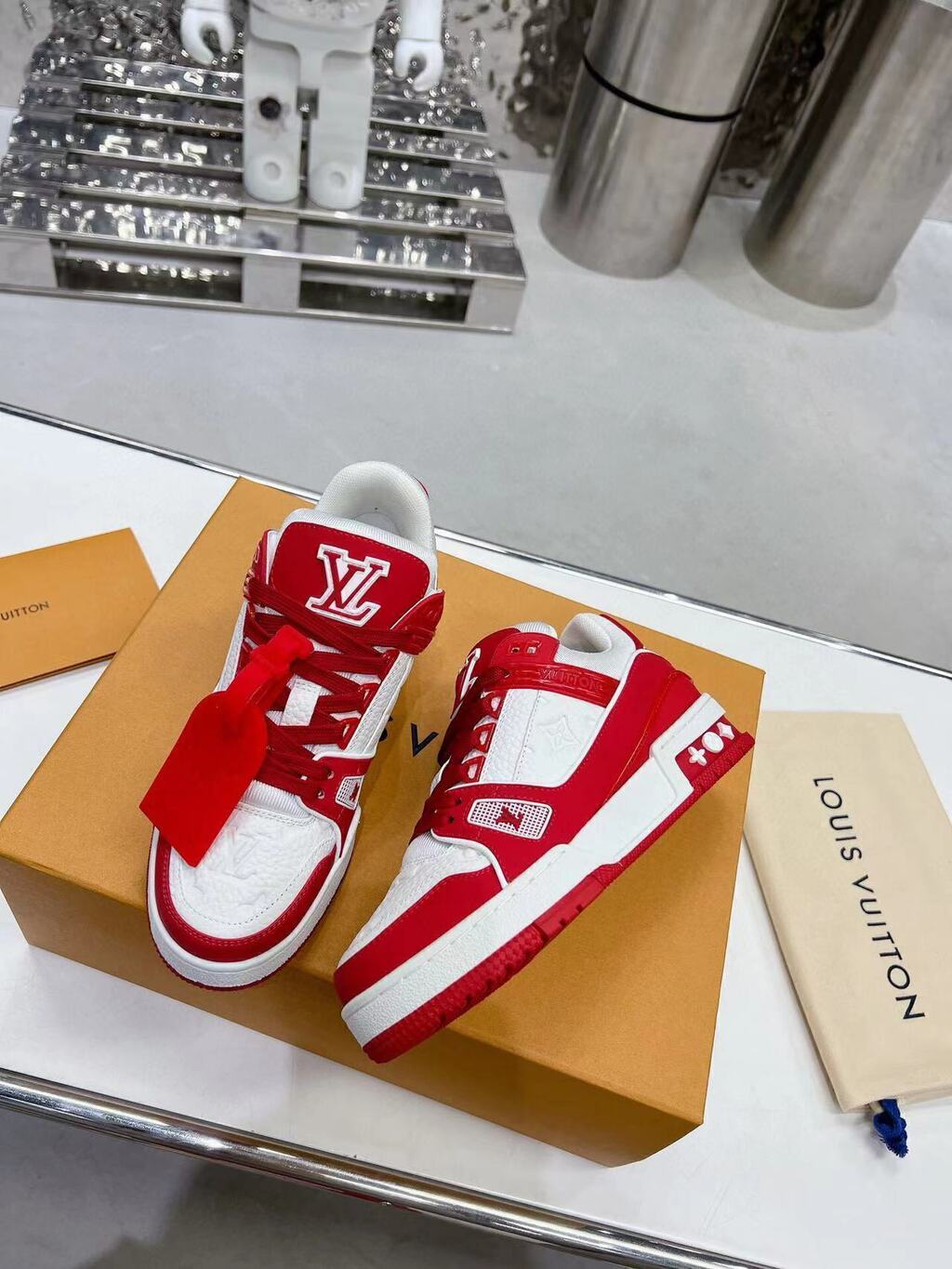 Louis Vuitton Trainer Red White