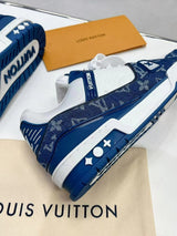 Louis Vuitton LV Trainer Monogram Denim White Blue (Pronta entrega)