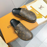 LOUIS VUITTON COSY FLAT COMFORT CLOG CACAO BROWN