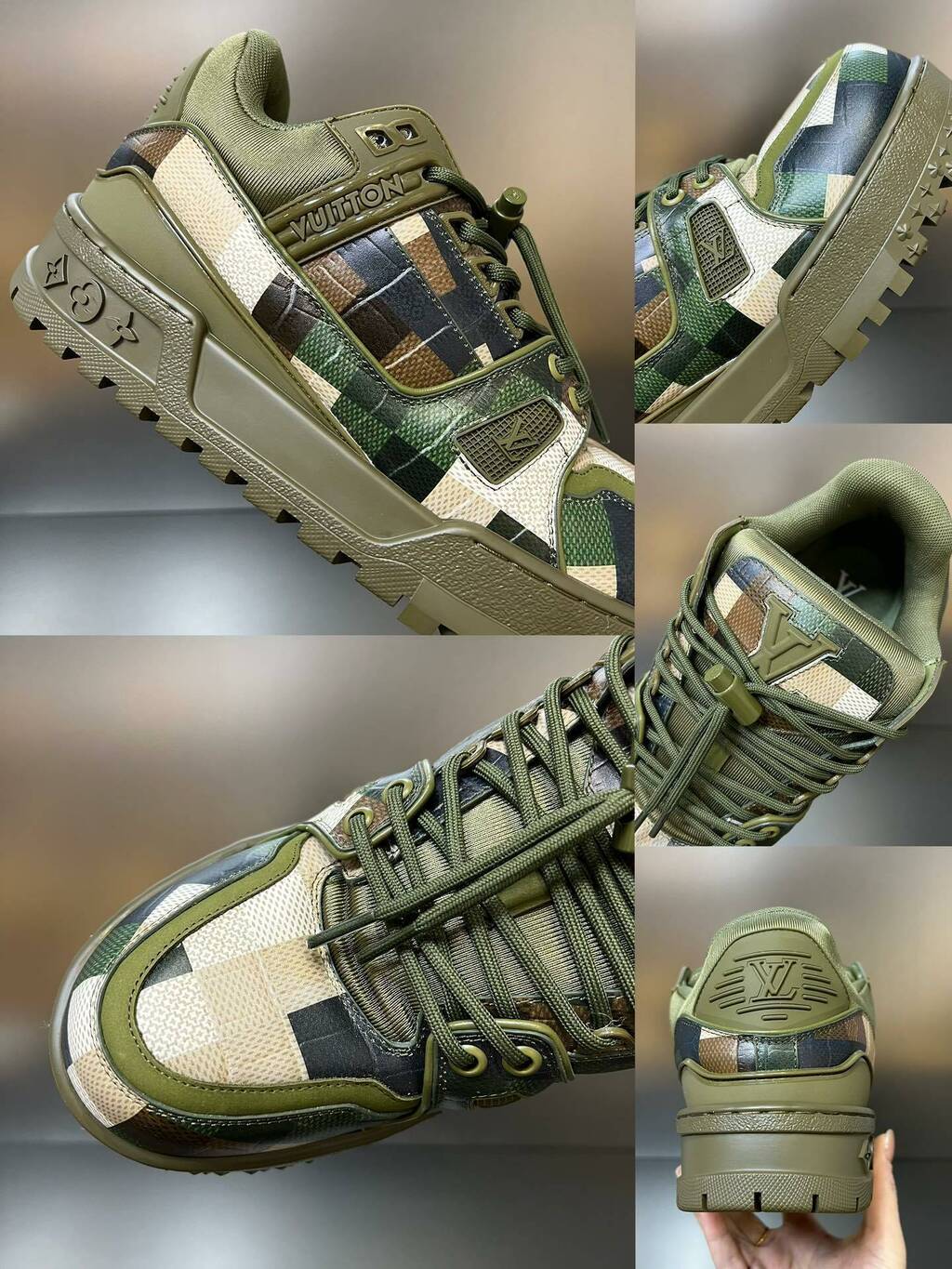 Louis Vuitton LV Trainer Maxi Sneaker Green Damoflage Damier