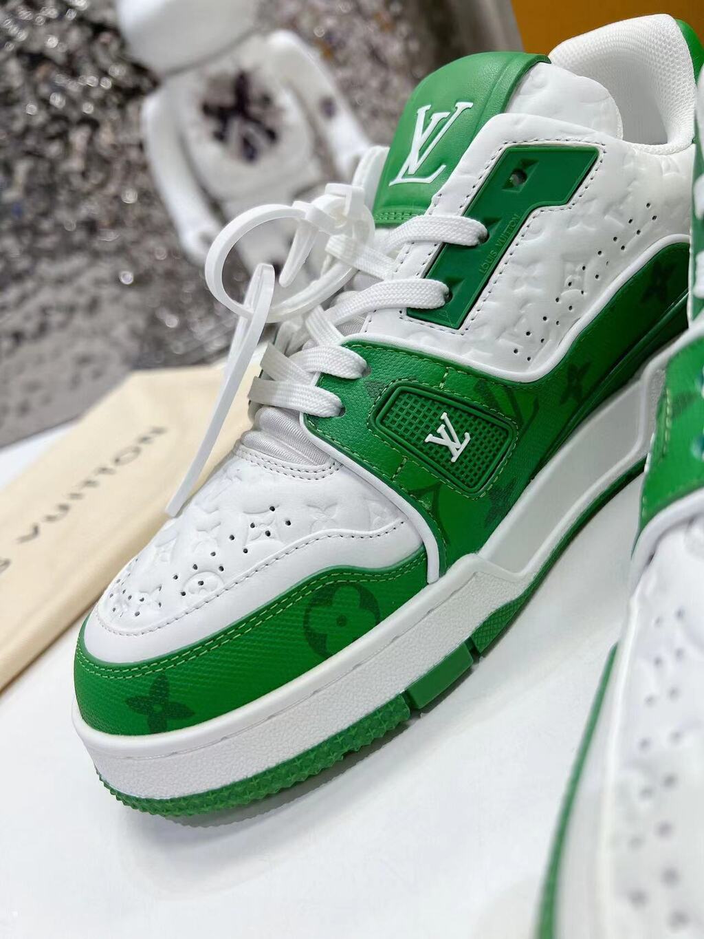 Louis Vuitton Trainer #54 Signature Green White