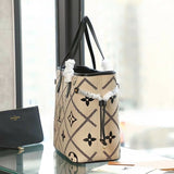 Louis Vuitton Neverfull MM Monogram Empriente Cream/Black M46040 31*28*14cm