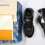 LOUIS VUITTON Run Away Sneakers Suede with Mesh Black