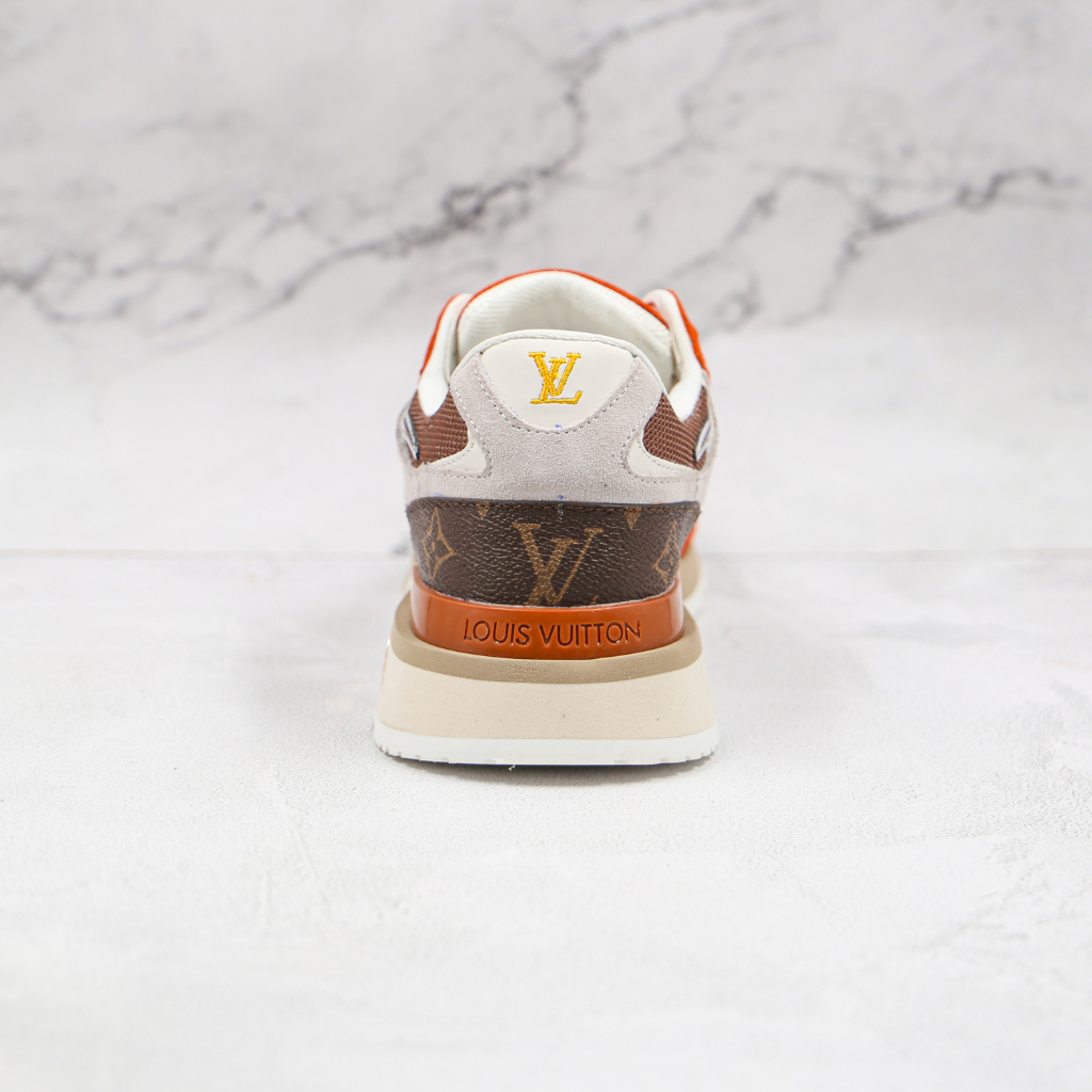 LOUIS VUITTON Run Away Sneakers Suede with Mesh Ebene