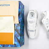 LOUIS VUITTON Run Away Sneakers Suede with Mesh White