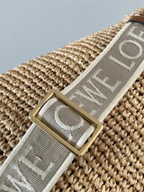 Mini Slit Bag In Raffia And Calfskin LOEWE