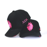 Boné Snapback Preto e Rosa